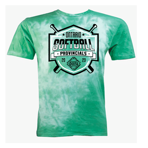 2023 SOFTBALL PROVINCIALS COTTON TIE DYE TSHIRTS