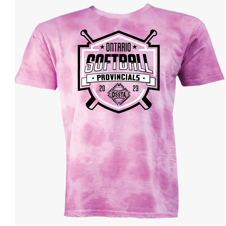 2023 SOFTBALL PROVINCIALS COTTON TIE DYE TSHIRTS