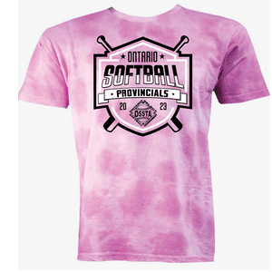 2023 SOFTBALL PROVINCIALS COTTON TIE DYE TSHIRTS