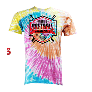 2023 SOFTBALL PROVINCIALS COTTON TIE DYE TSHIRTS