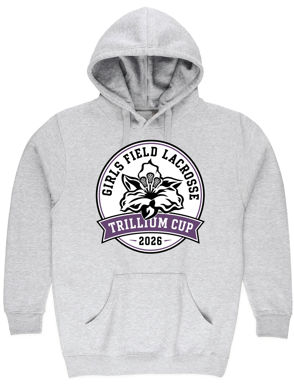 2026 Trillium Cup Fleece Hoodie Purple Logo