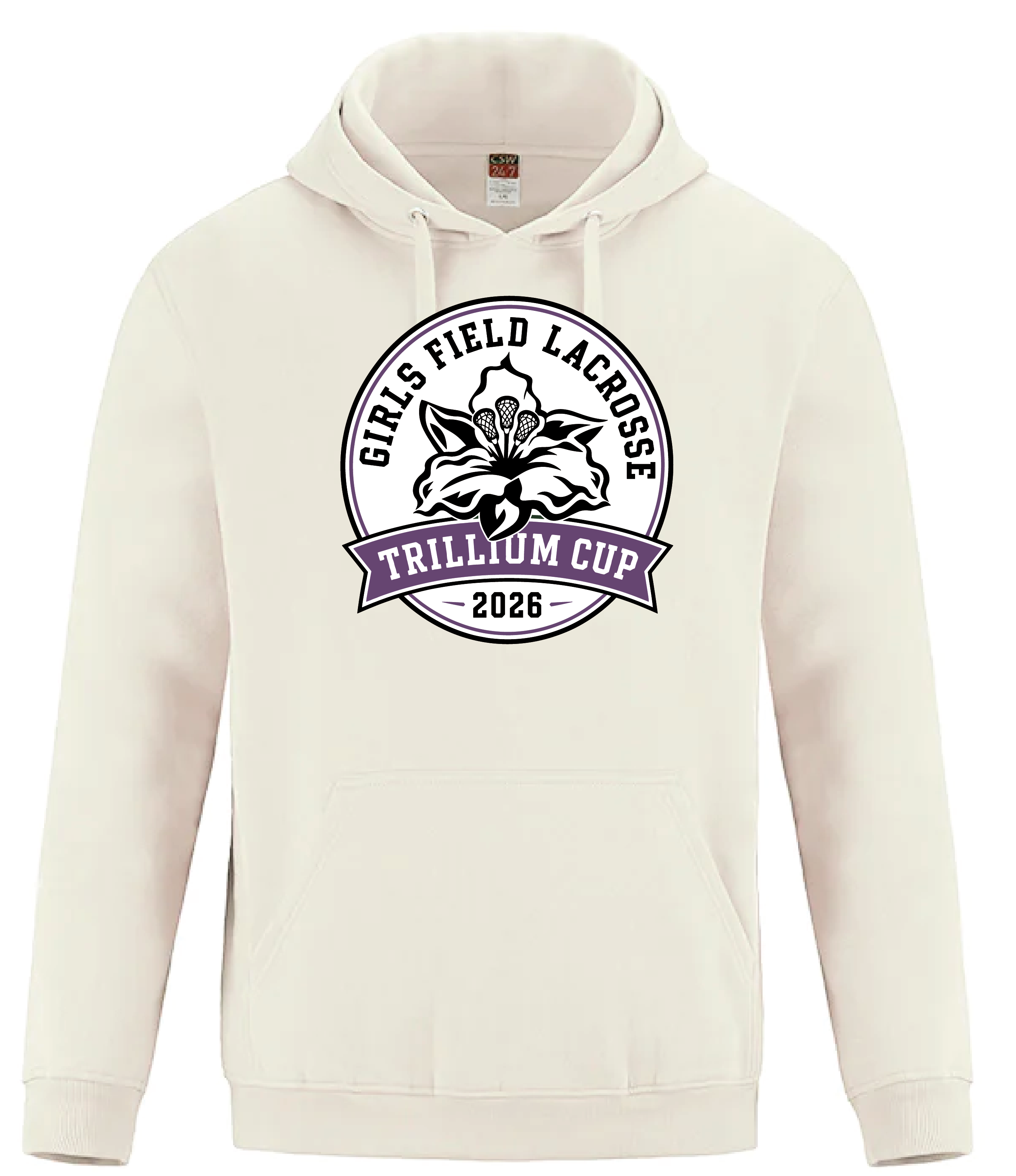 2026 Trillium Cup Fleece Hoodie Purple Logo