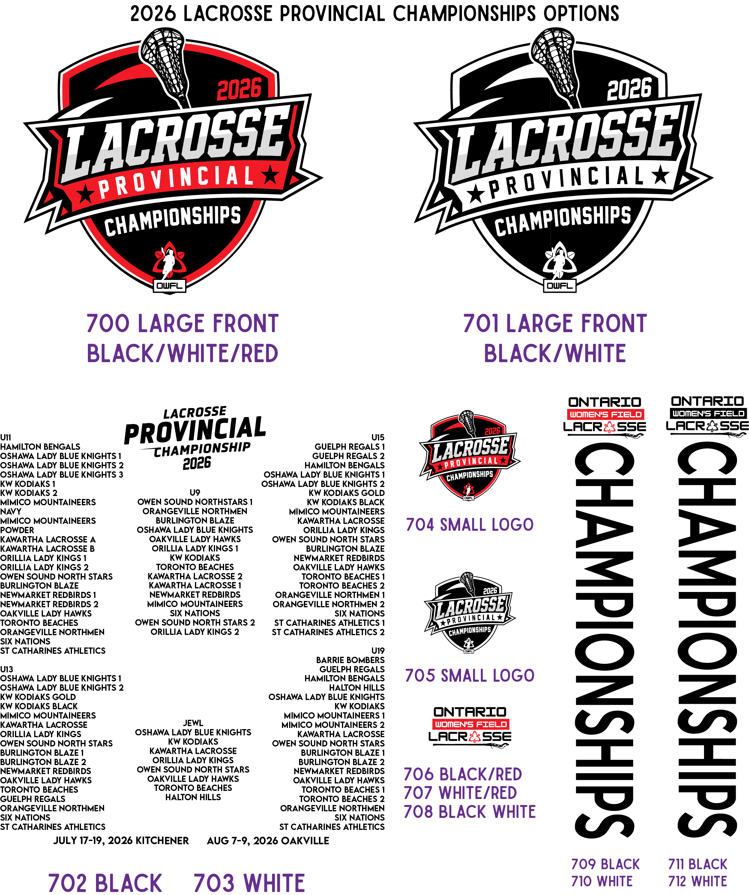 2026 LACROSSE PROVINCIALS CHAMPION FLEECE HOODIE