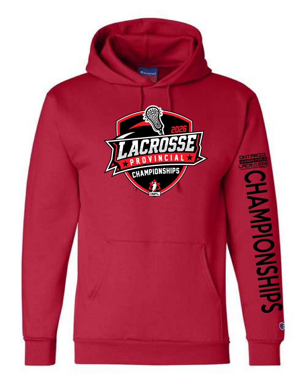 2026 LACROSSE PROVINCIALS CHAMPION FLEECE HOODIE