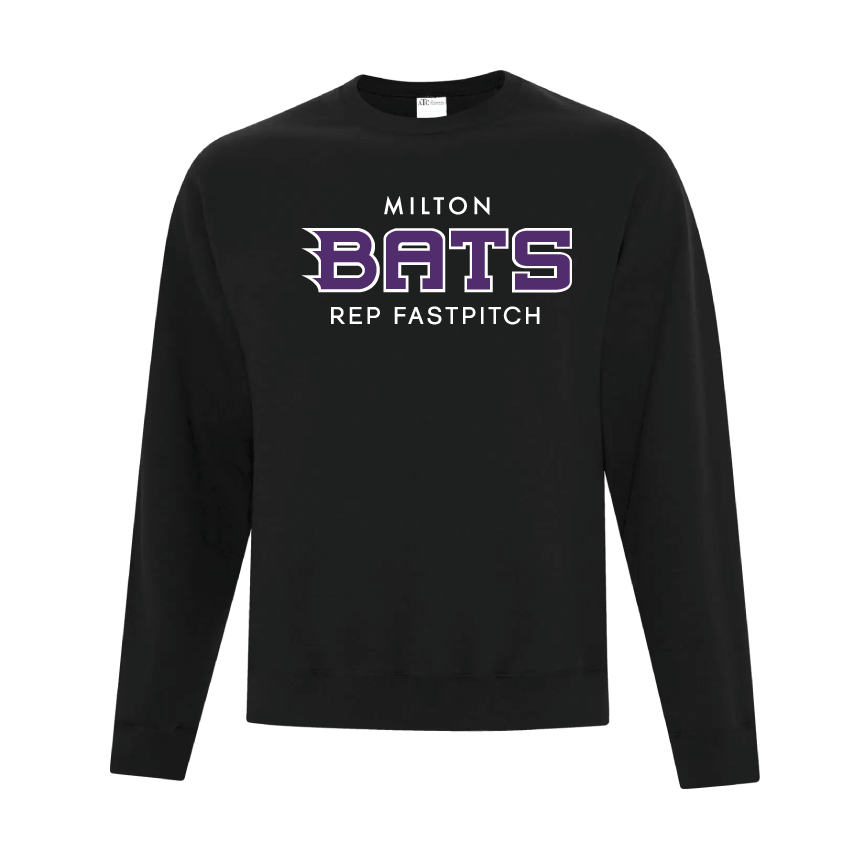 MILTON BATS CREWNECK FLEECE PULLOVER