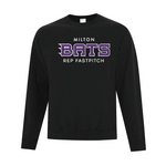 MILTON BATS CREWNECK FLEECE PULLOVER