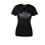 MILTON BATS LADIES VNECK DRI FIT TSHIRT