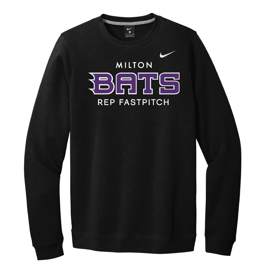 MILTON BATS NIKE CLUB FLEECE CREWNECK