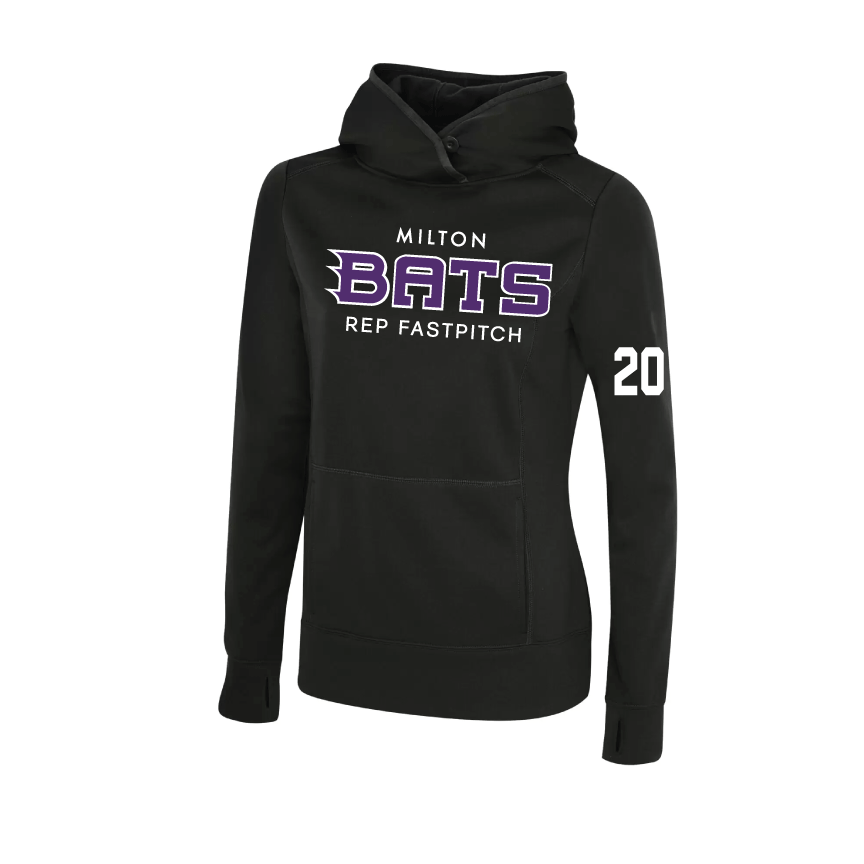 MILTON BATS SOLID TECH FLEECE HOODIE