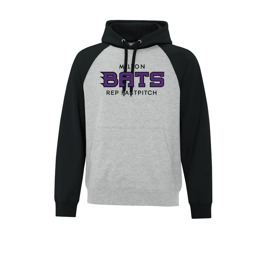MILTON BATS TWO TONED FLEECE HOODIE