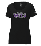 MILTON BATS - WOMENS NIKE DRI-FIT SCOOP SHIRT