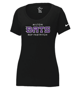 MILTON BATS - WOMENS NIKE DRI-FIT SCOOP SHIRT