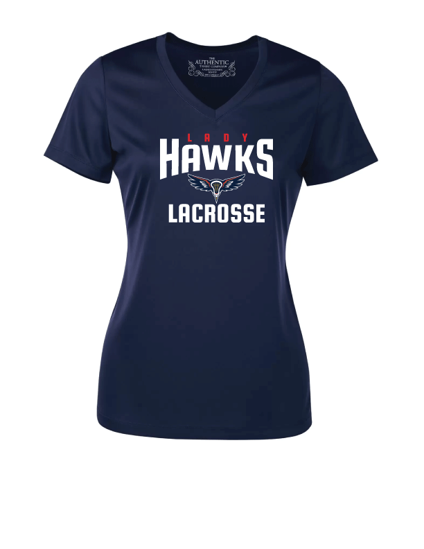 OAKVILLE LADY HAWKS LADIES VNECK DRI FIT TSHIRT
