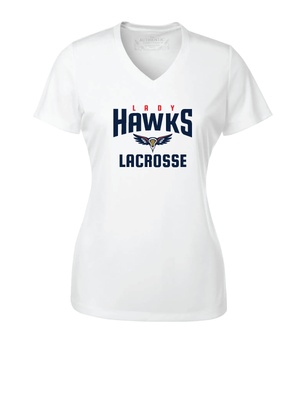OAKVILLE LADY HAWKS LADIES VNECK DRI FIT TSHIRT