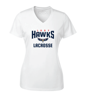 OAKVILLE LADY HAWKS LADIES VNECK DRI FIT TSHIRT