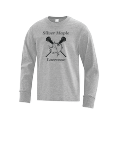 SILVER MAPLE LACROSSE LONG SLEEVE COTTON TSHIRT