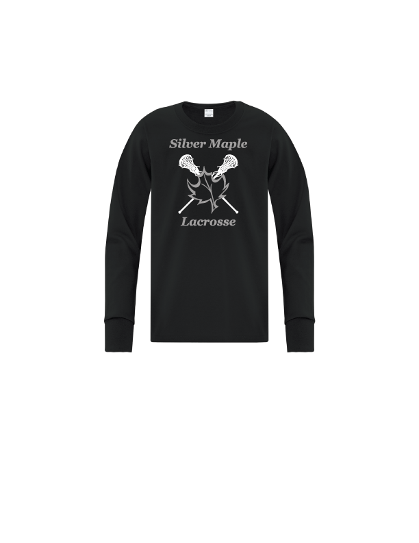 SILVER MAPLE LACROSSE LONG SLEEVE COTTON TSHIRT