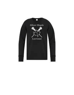 SILVER MAPLE LACROSSE LONG SLEEVE COTTON TSHIRT
