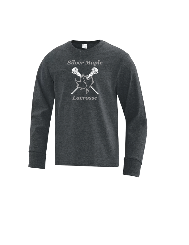 SILVER MAPLE LACROSSE LONG SLEEVE COTTON TSHIRT