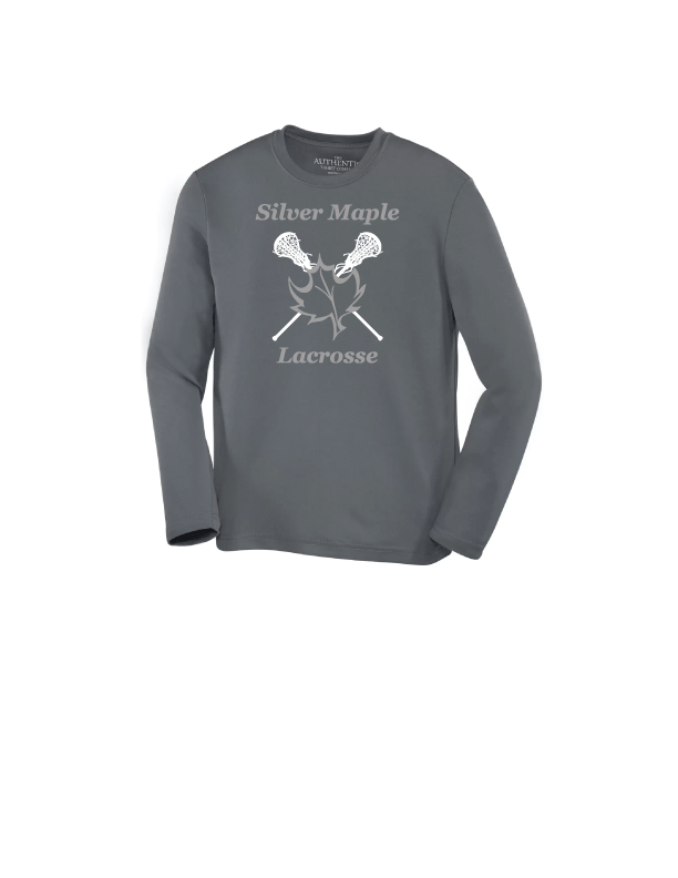 SILVER MAPLE LACROSSE LONG SLEEVE DRI FIT TSHIRT