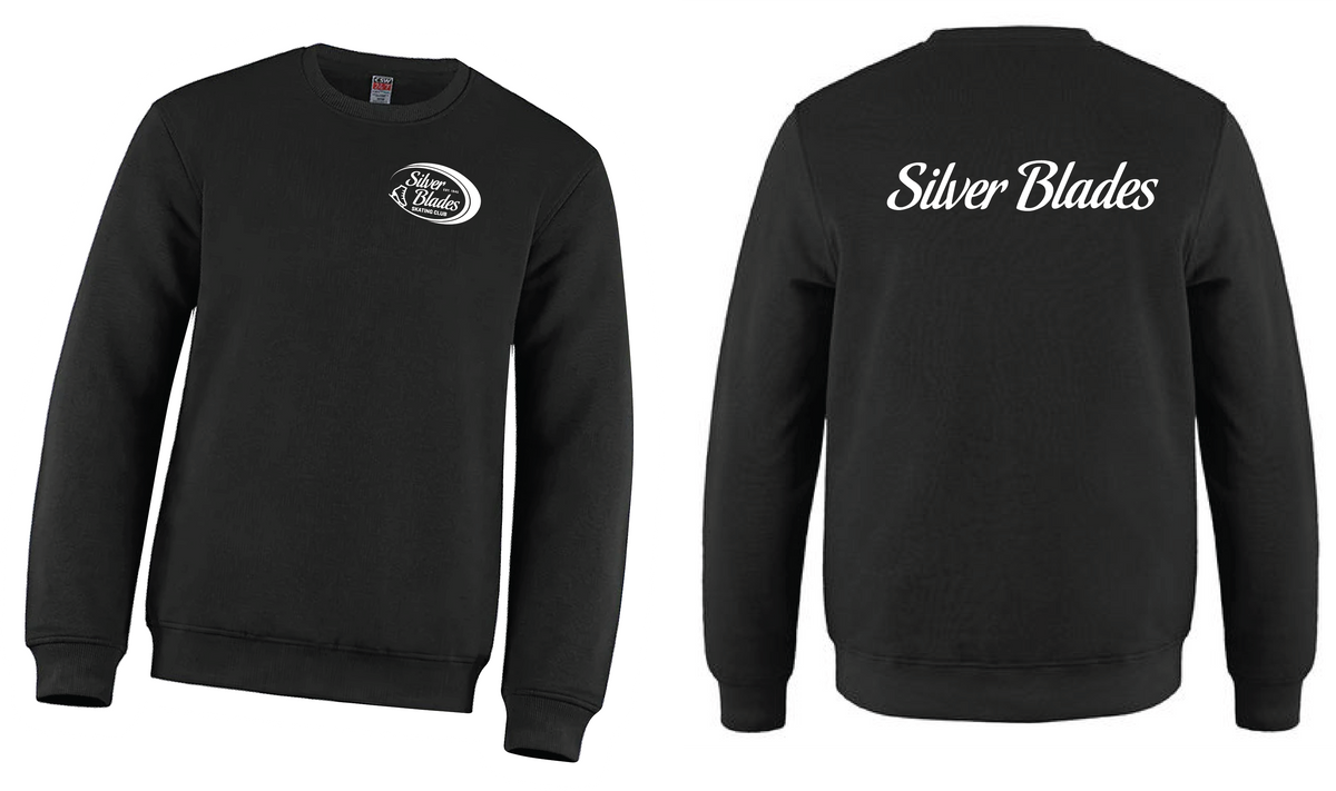 SILVER BLADES - CREWNECK FLEECE PULLOVER (WHITE LOGO)