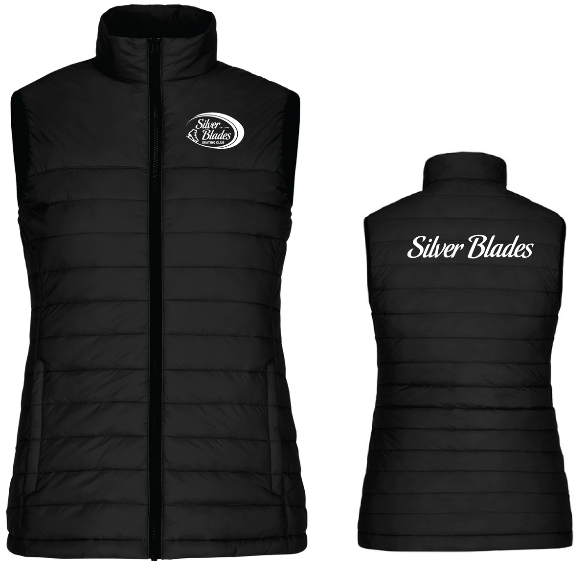 SILVER BLADES -  FARO PUFFER VEST (WHITE LOGO)