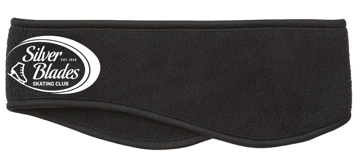 SILVER BLADES - FLEECE HEADBAND (WHITE LOGO)