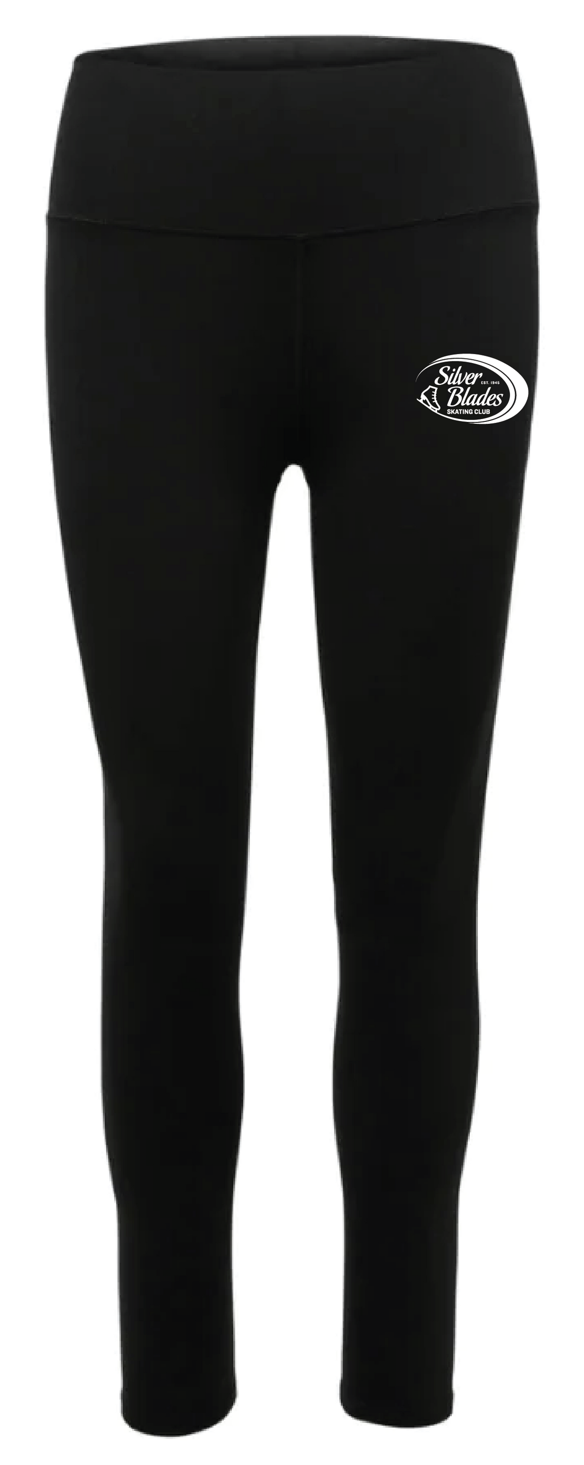 SILVER BLADES - YOGA LEGGINGS (WHITE LOGO)