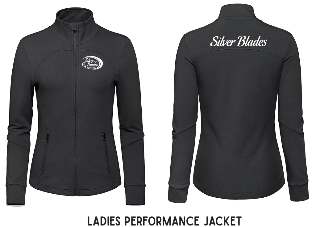 SILVER BLADES - PERFORMANCE FULL ZIP JACKET (WHITE LOGO)