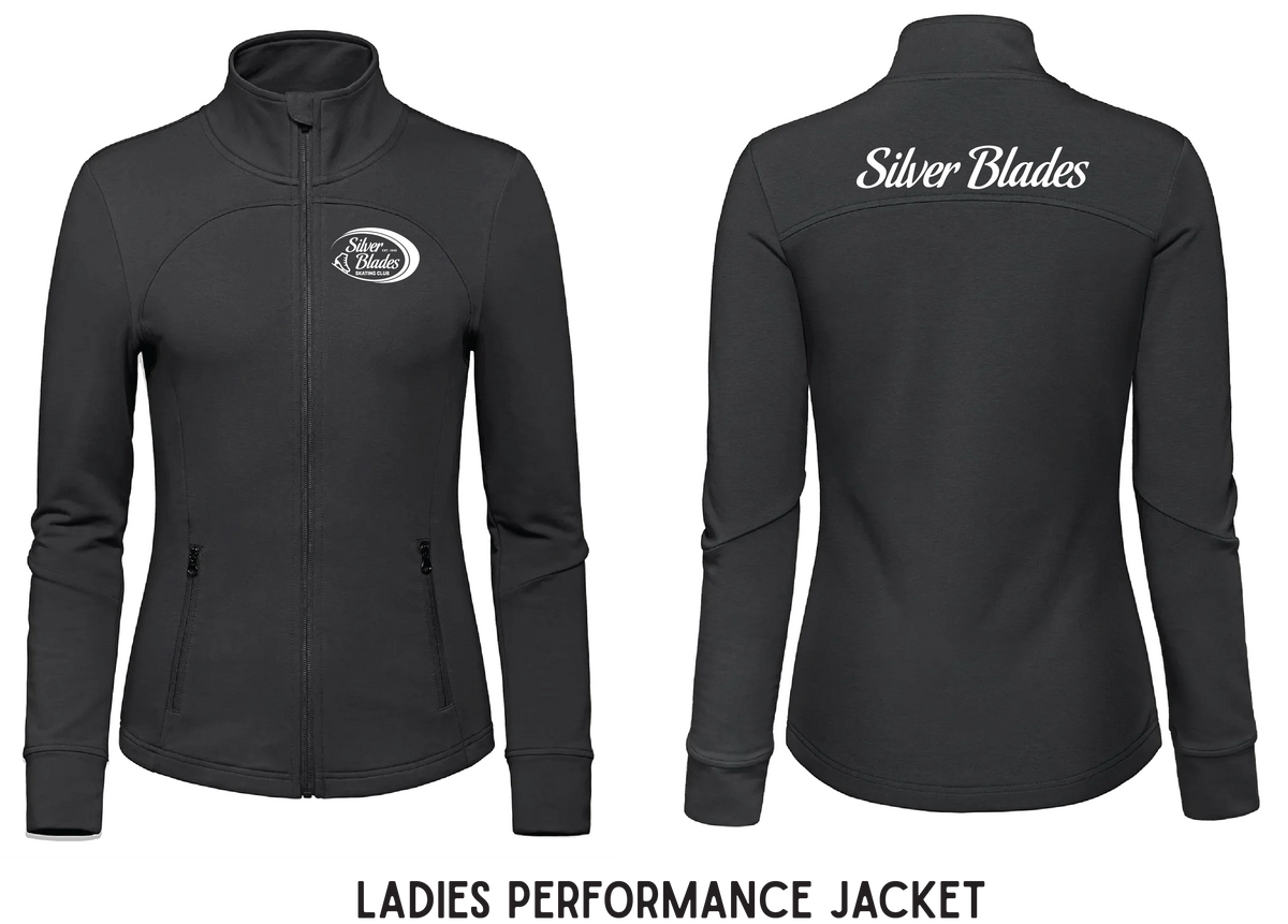 SILVER BLADES - PERFORMANCE FULL ZIP JACKET (WHITE LOGO)