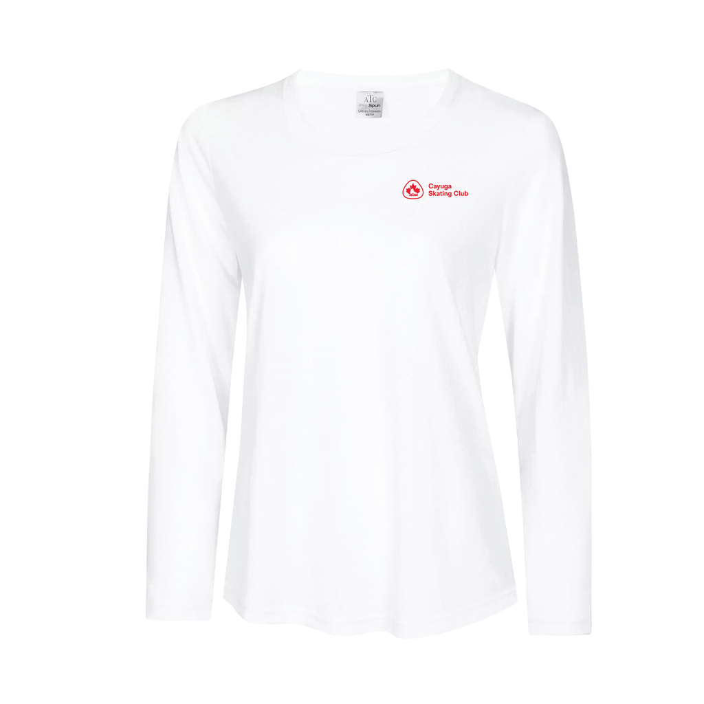 CAYUGA SKATING CLUB - LADIES LONG SLEEVE RING SPUN SHIRT