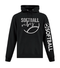 Custom Softball Fleece Hoodie