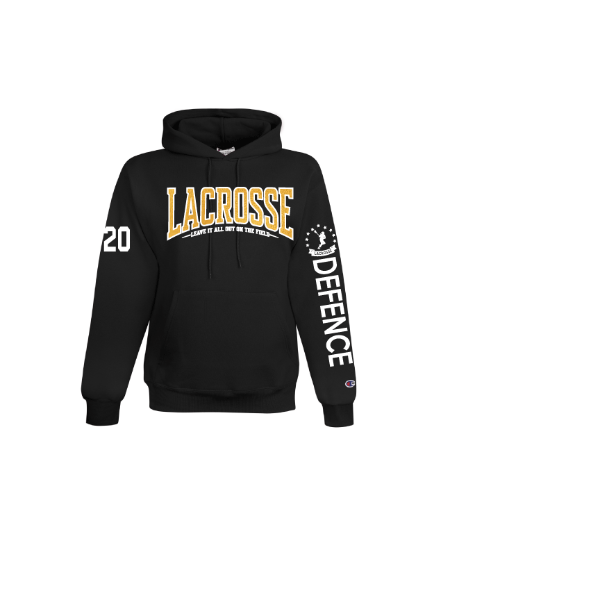 CUSTOM LACROSSE CHAMPION FLEECE HOODIE